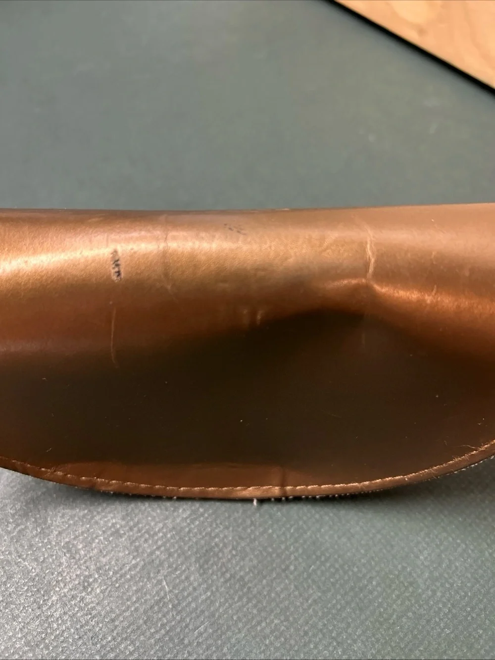 Gucci Guccissima Sunglasses soft clamshell Case in Metallic Bronze Gold brown